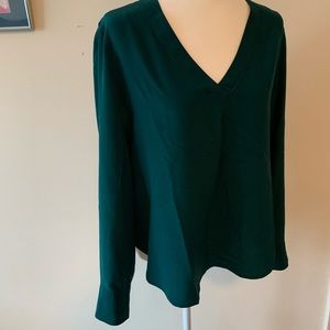 J Crew Silk V Neck Blouse